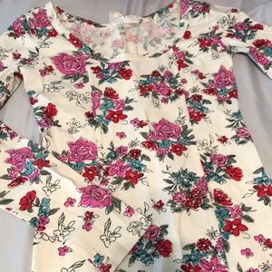 Floral Billabong body con dress size m